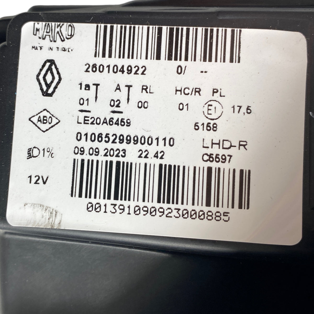 Pièce d'origine Phare avant droit pour Renault Clio V 260104922R
