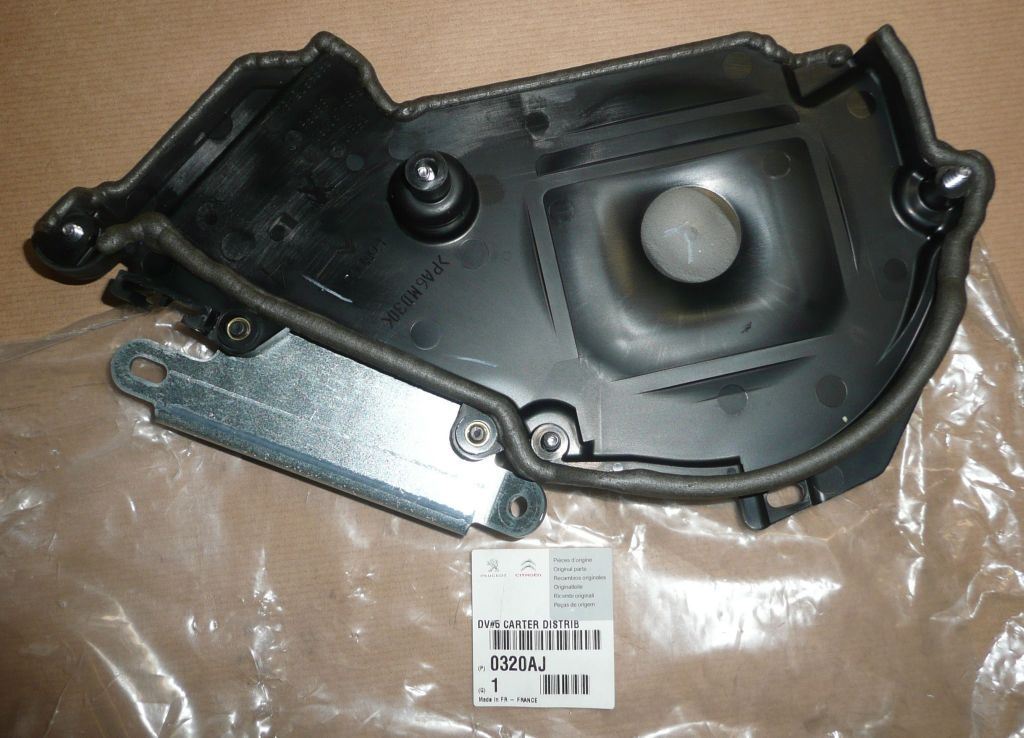 Carter de distribution d’origine PSA — Citroën / Peugeot 1.6HDI 8V supérieur — 0320AJ — photographie de la pièce