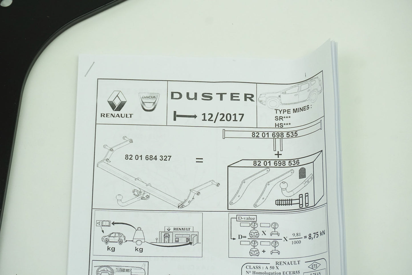 Pièce d'origine Rotule d'attelage pour Dacia Duster 8201698536