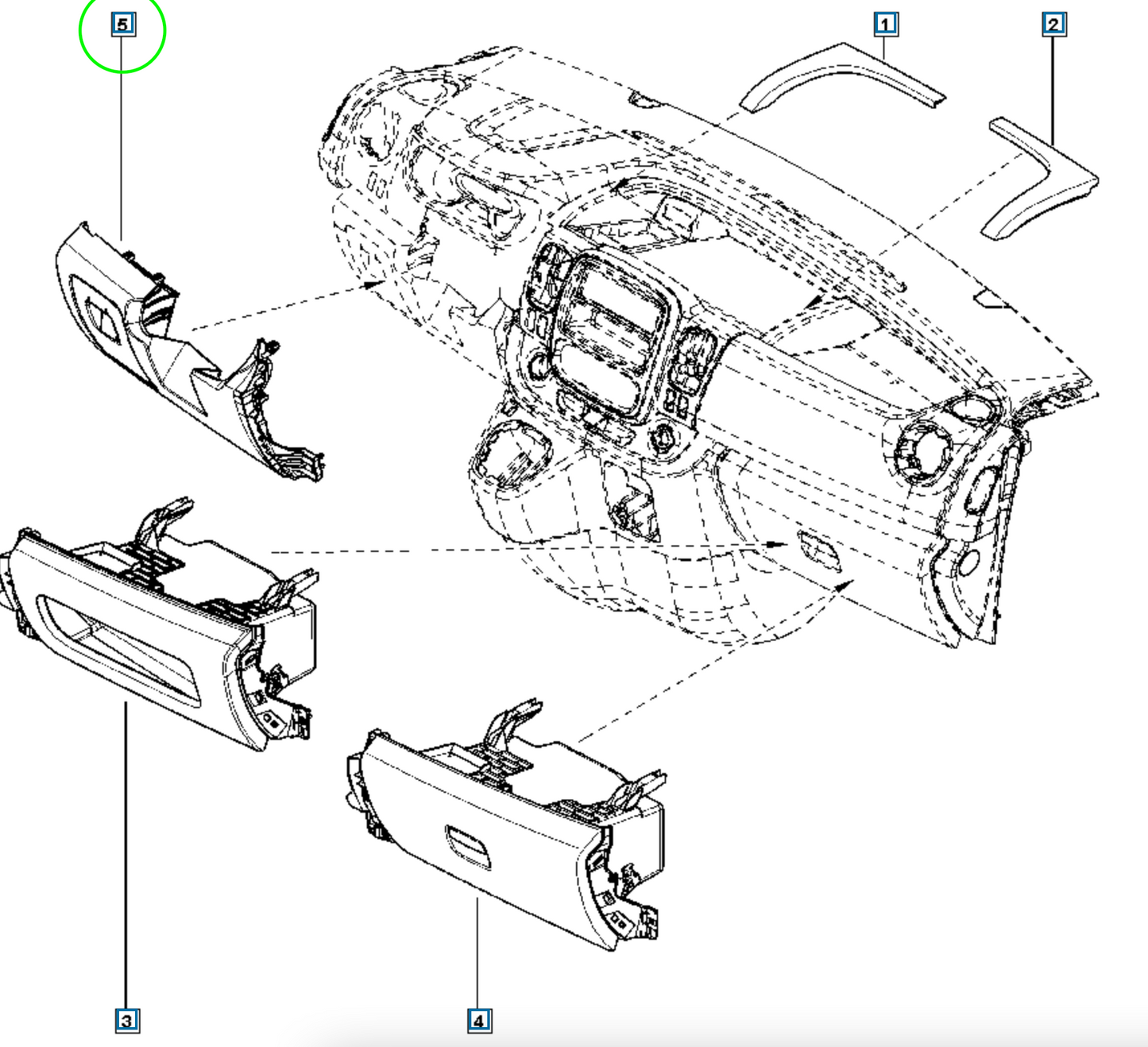 Pièce d'origine Cache de colonne de direction pour Renault Trafic III 689219800R