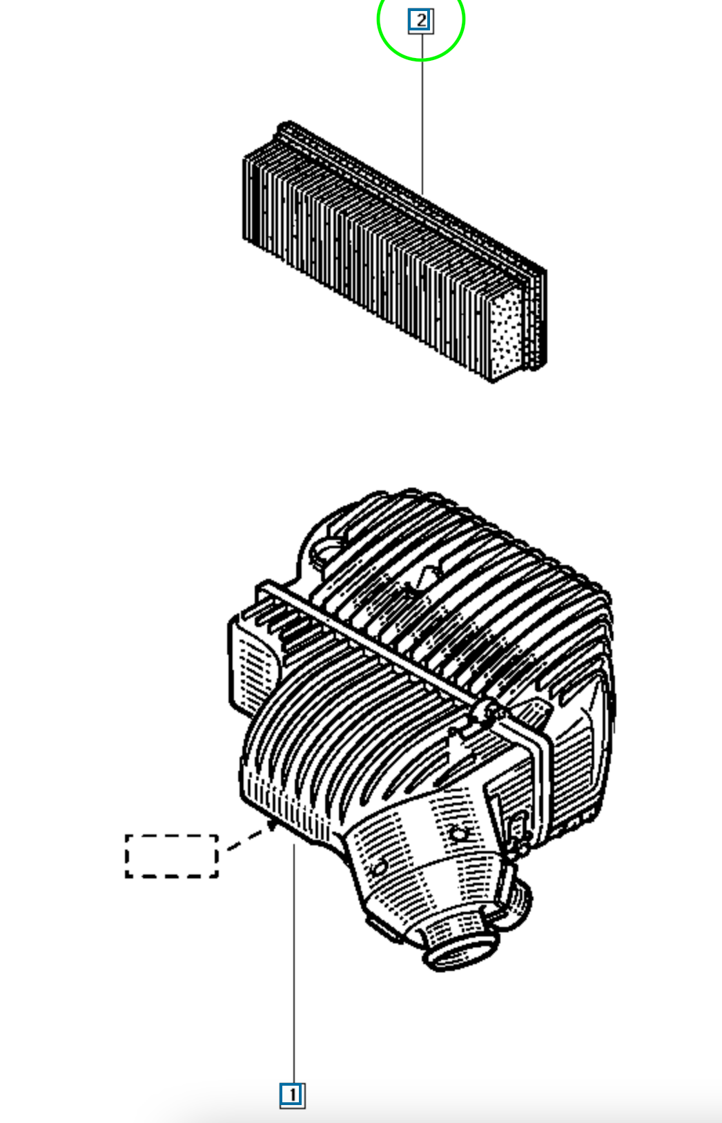 Pièce d'origine Filtre à air neuf pour Renault Twingo I Clio I 7701036270