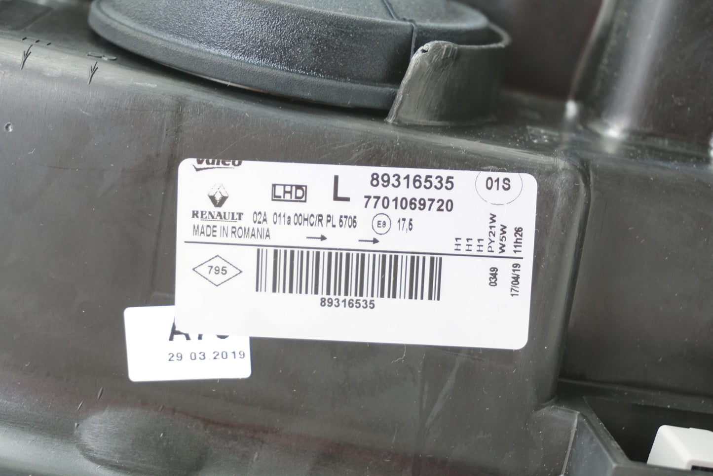 Pièce d'origine Phare avant gauche pour Renault Modus 7701069720
