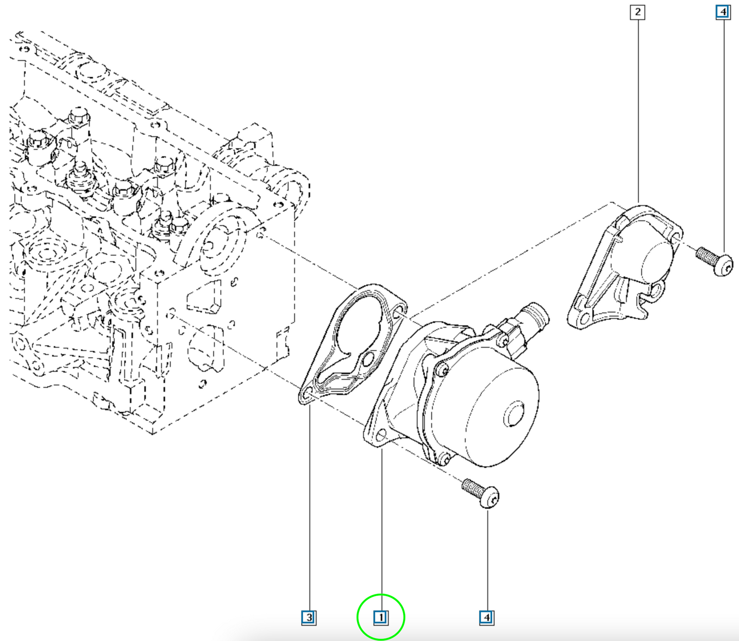 Pièce d'origine Pompe à vide pour Renault 146505272R