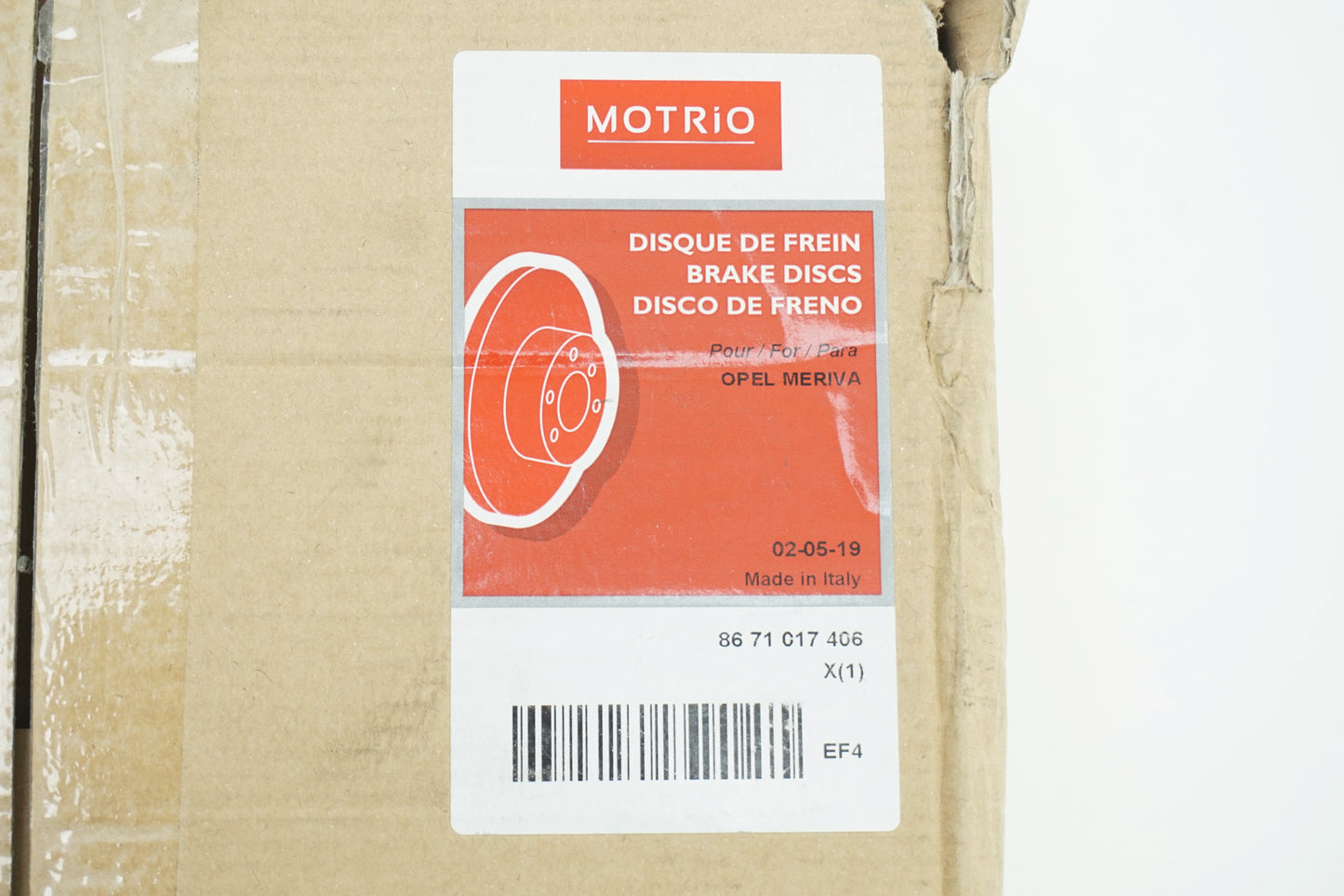 Pièce d'origine Disques de frein pour Opel Meriva Corsa Combo 8671017406