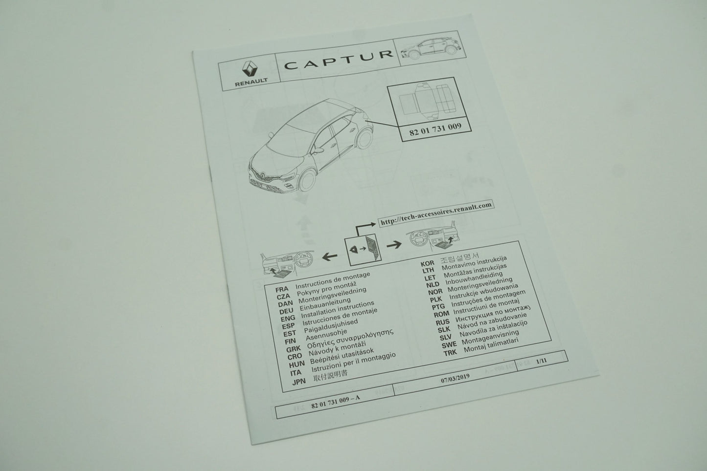 Pièce d'origine Tapis de coffre EasyFlex pour Renault Captur II 8201731009