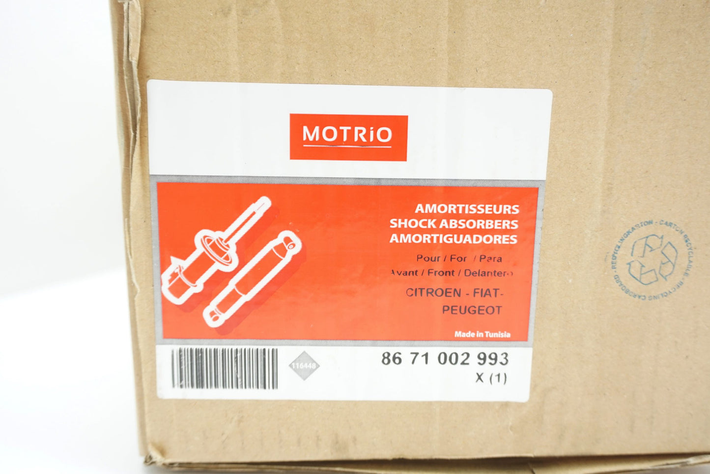 Pièce d'origine Amortisseur avant pour Fiat Scudo Citroën Jumpy Peugeot 807 Ulysse Zeta 8671002993