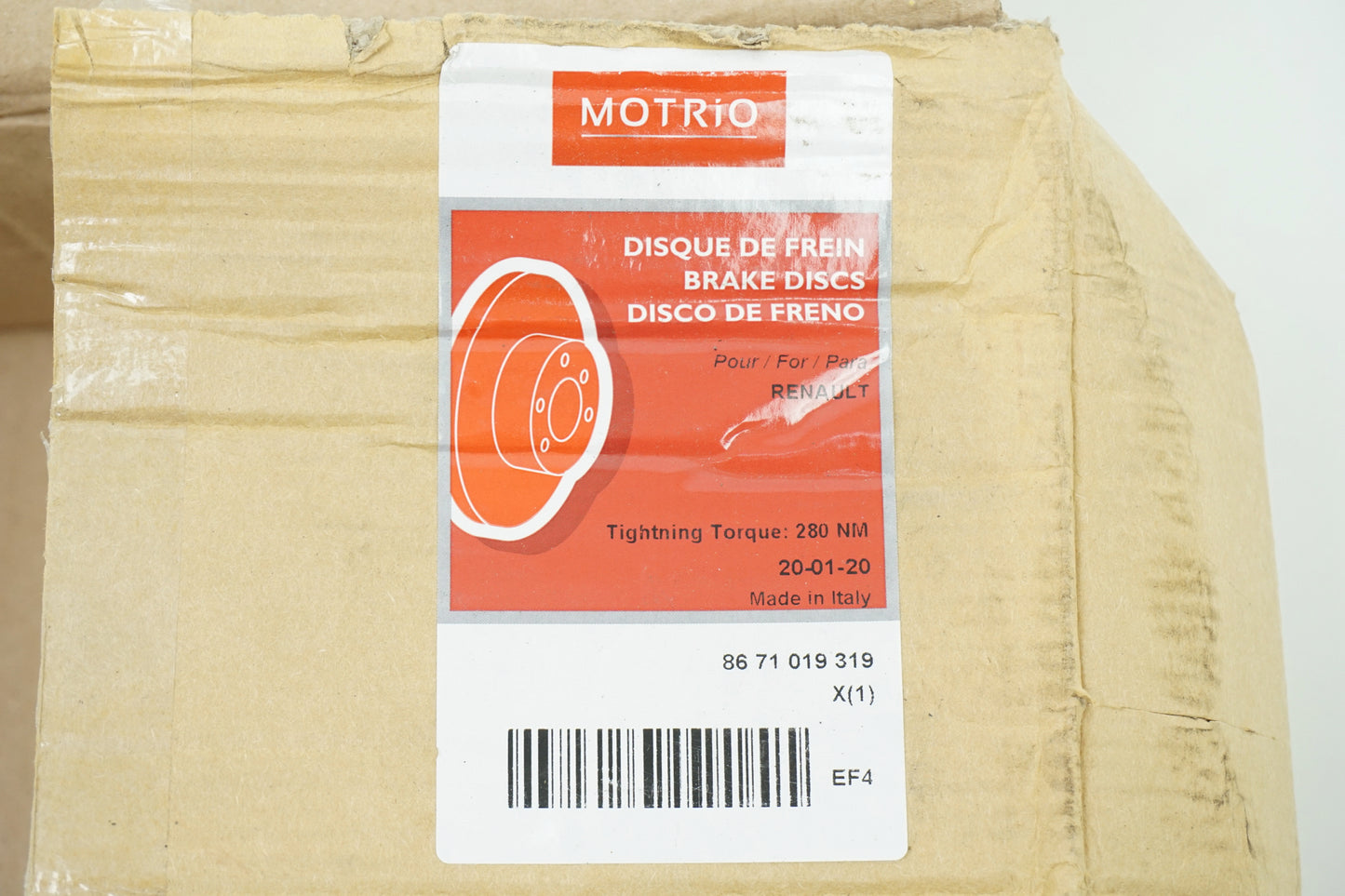 Pièce d'origine Disque de frein arrière pour Renault Vel Satis 8671019319