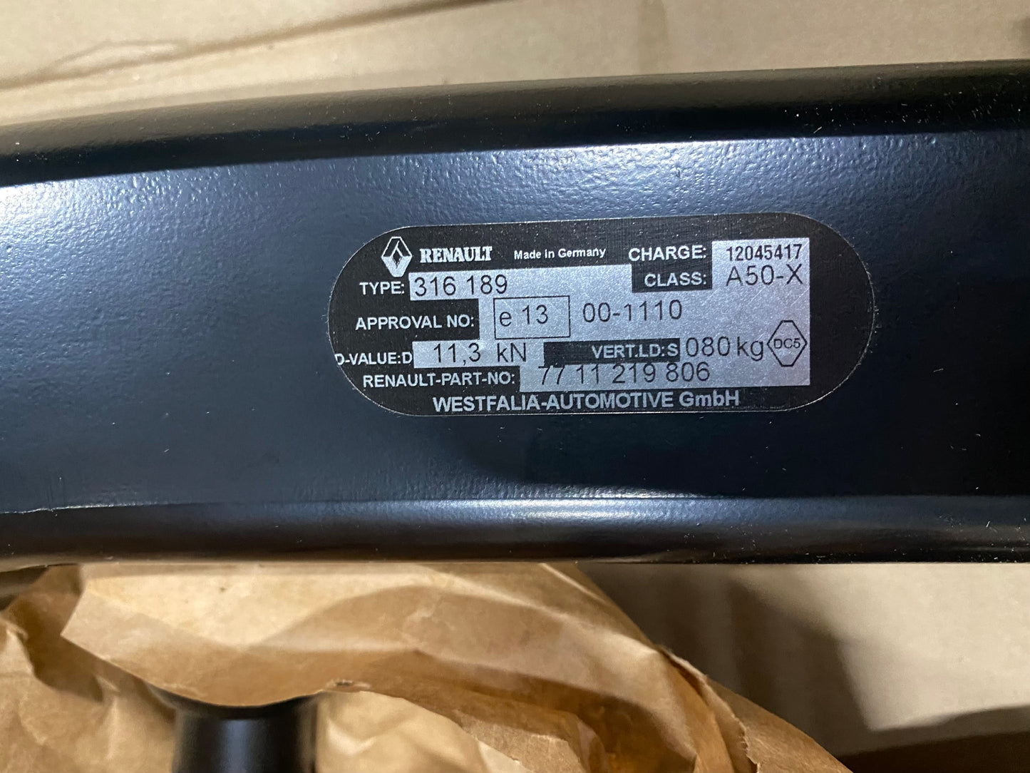 Pièce d'origine Attelage pour Renault Espace IV 7711219806