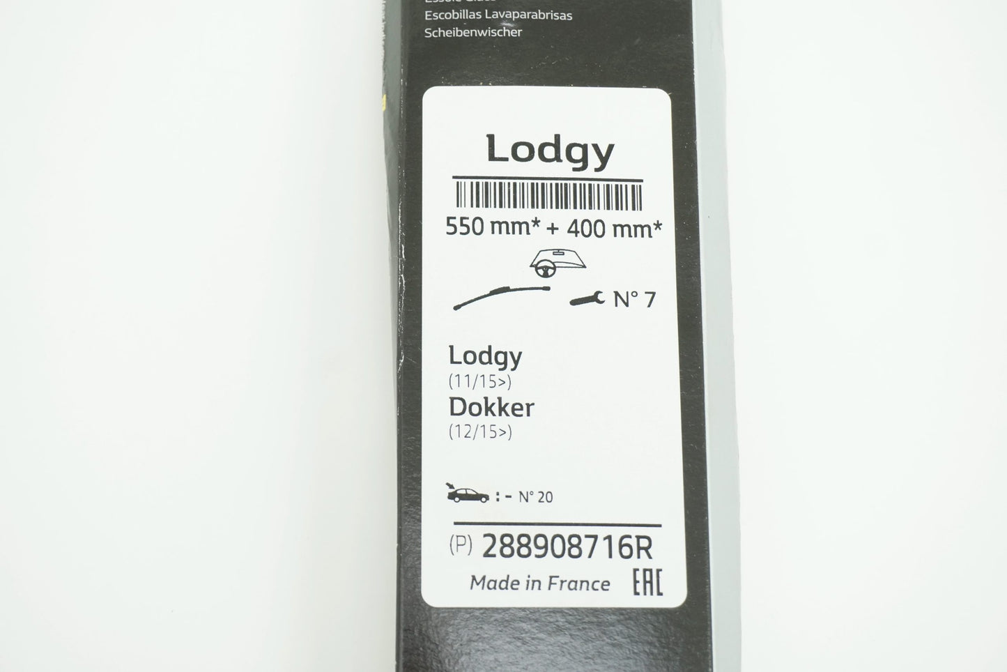 Pièce d'origine Balais d'essuie-glace pour Dacia Lodgy Dokker 288908716R
