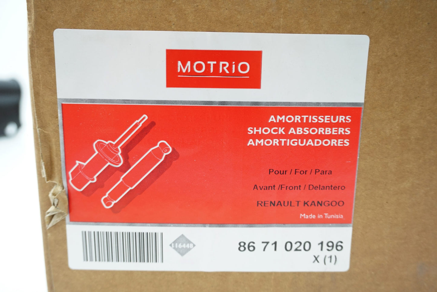 Pièce d'origine Amortisseur avant pour Renault Kangoo I 8671020196