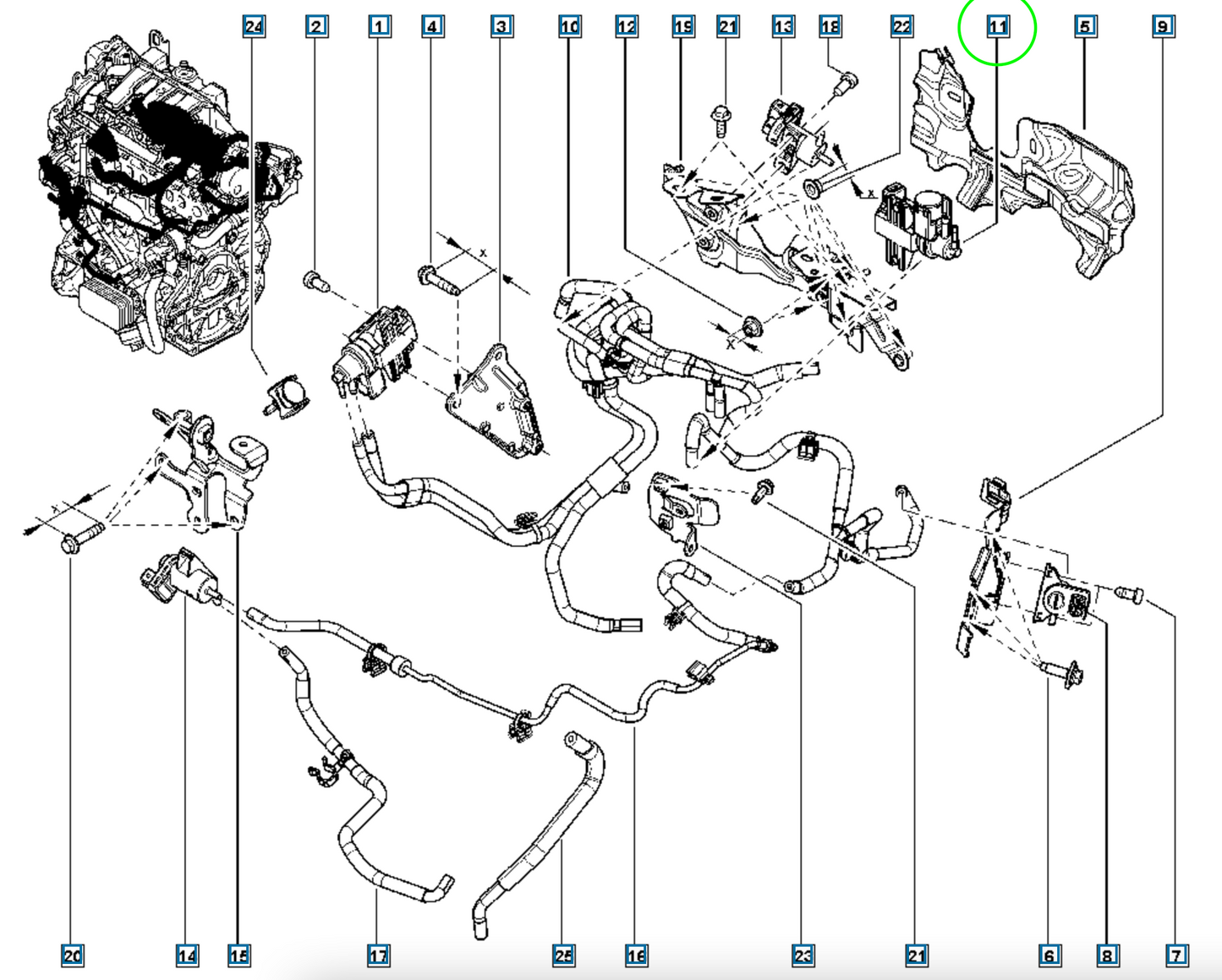Pièce d'origine Électrovanne de dépression EGR pour Renault Trafic Master 8200926308
