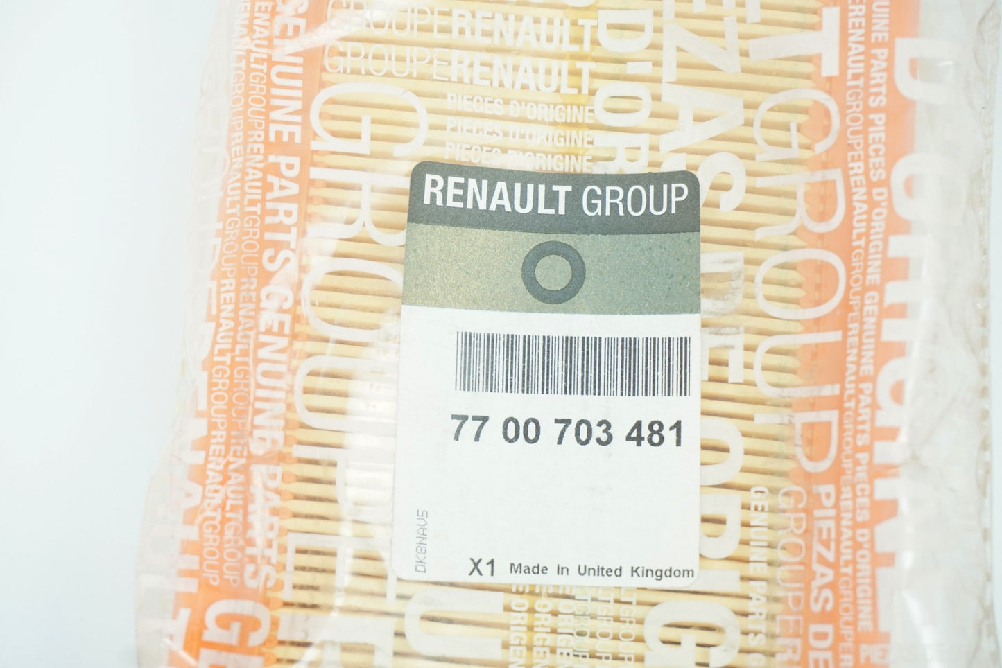 Pièce d'origine Filtre à air pour Renault 7700703481