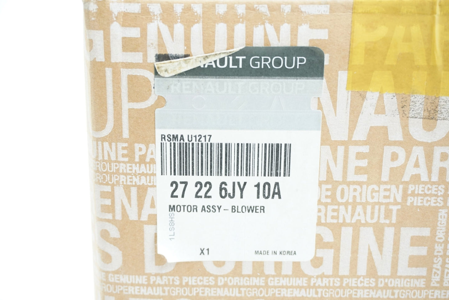 Pièce d'origine Pulseur d'air habitacle pour Renault Koleos I 27226JY10A