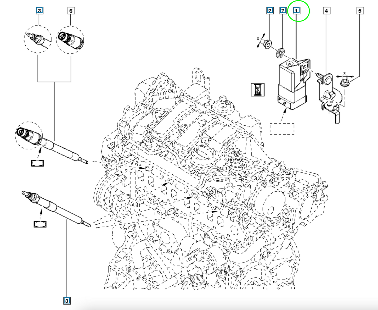 Pièce d'origine Relais de préchauffage 1.6 DCI Bosch pour Renault 8200798585