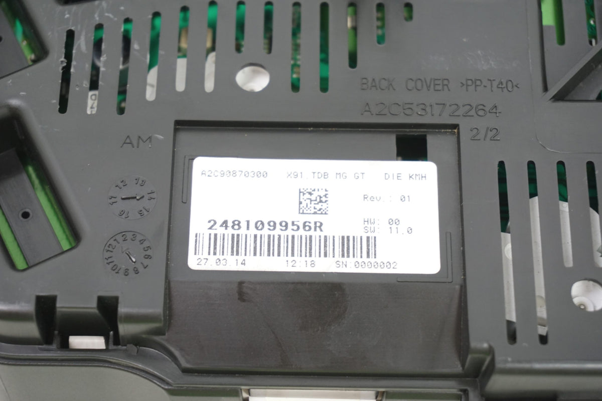 Pièce d'origine Combiné d'instruments avec compteur coupé pour Renault Laguna III 248109956R