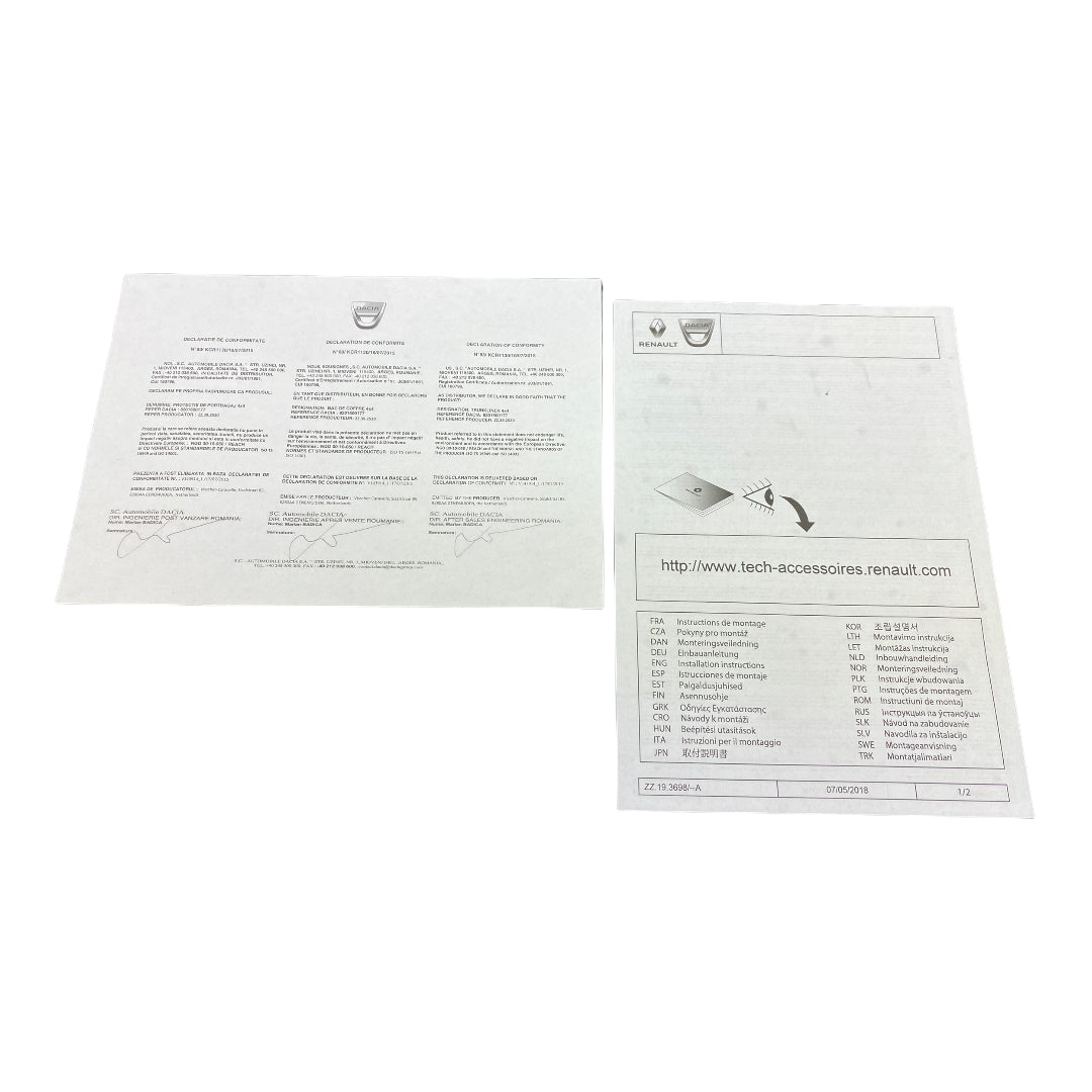 Pièce d'origine Tapis de coffre pour Dacia Duster I 8201600177