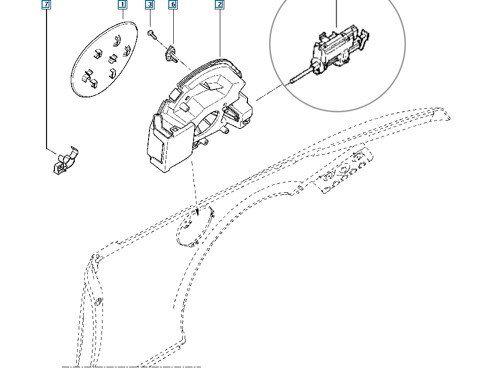 Pièce d'origine Moteur de trappe à carburant pour Renault 788260006R