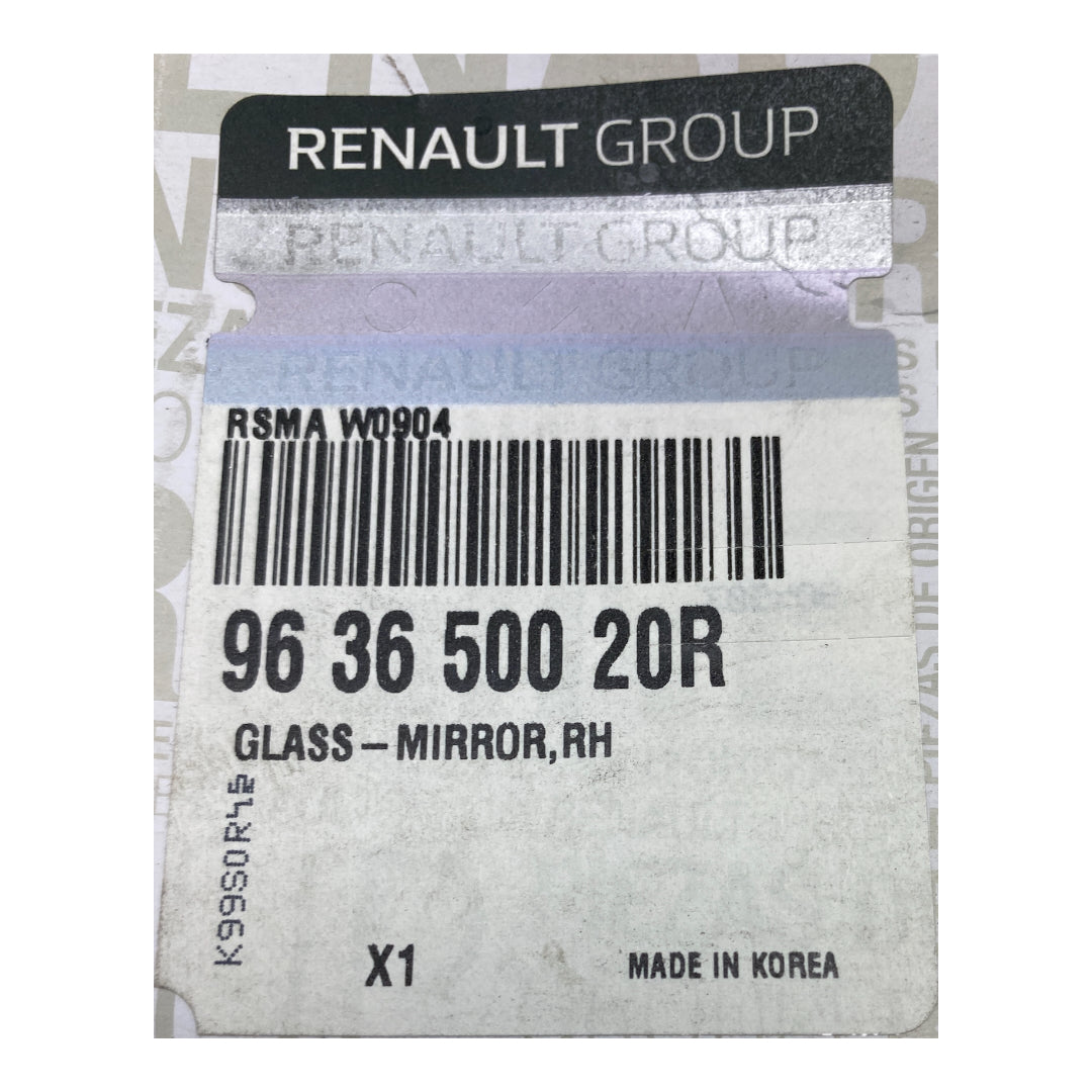 Pièce d'origine Verre de rétroviseur gauche pour Renault Arkana 963650020R