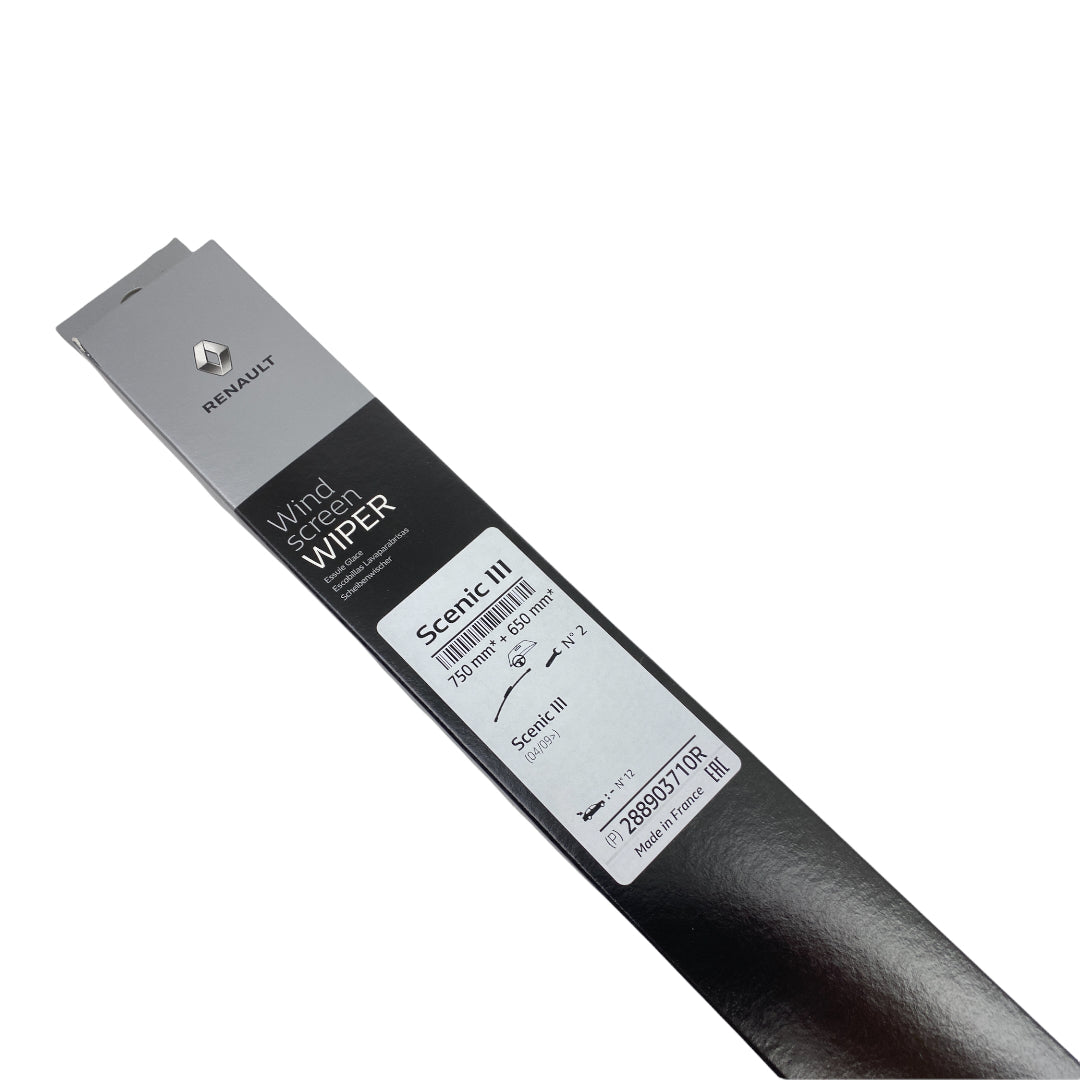 Pièce d'origine Balais d'essuie-glace 750/650 mm pour Renault Scénic III 288903710R