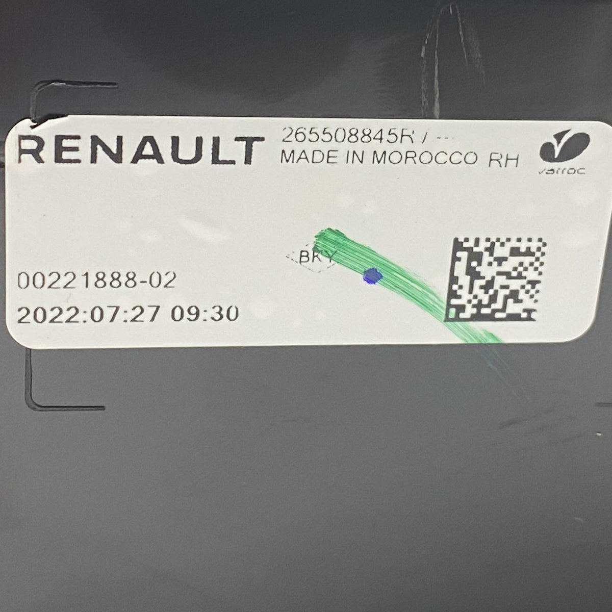 Pièce d'origine Feu arrière de hayon droit pour Renault Megane E-Tech EV 265508845R