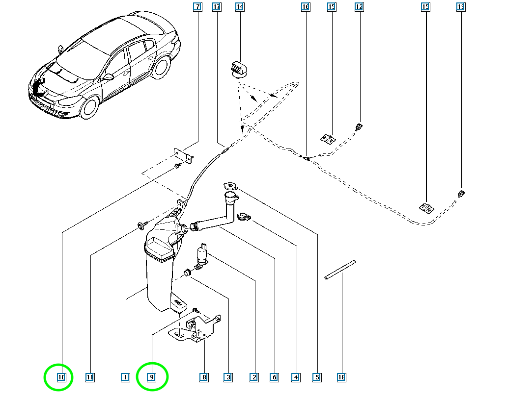 Pièce d'origine Vis pour Renault Fluence Mégane 7703002809
