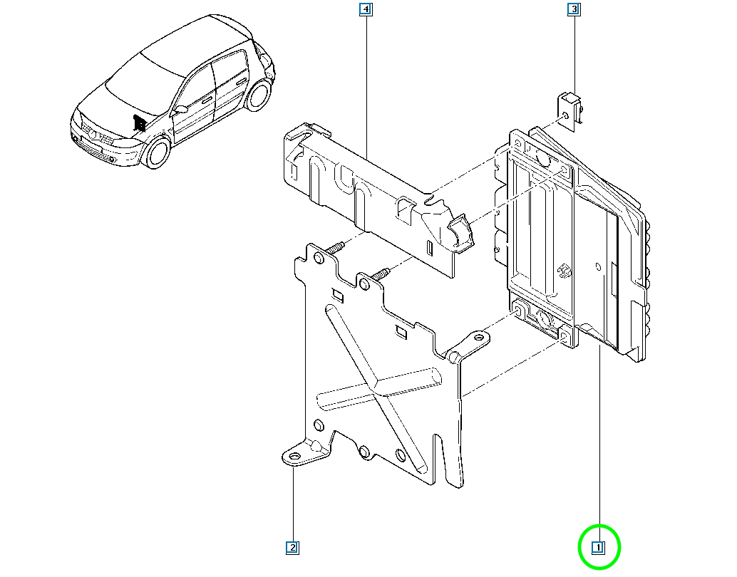 Pièce d'origine Calculateur moteur ECU pour Renault 8200527756