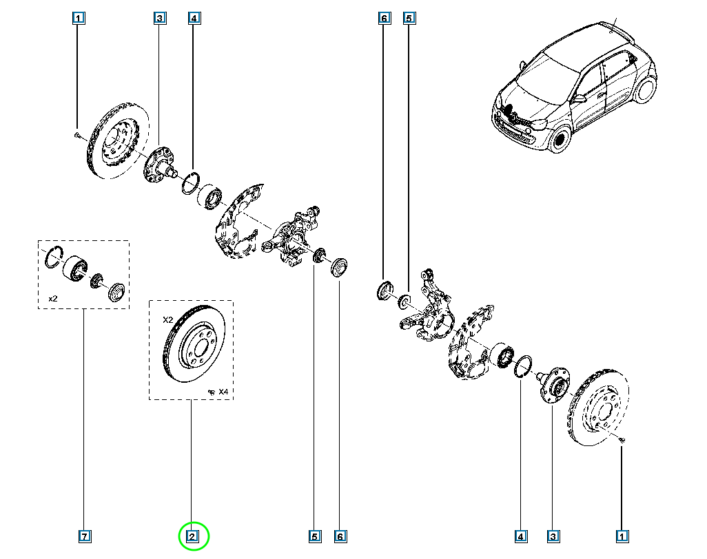 Pièce d'origine Disques de frein avant pour Renault Clio IV 402067615R