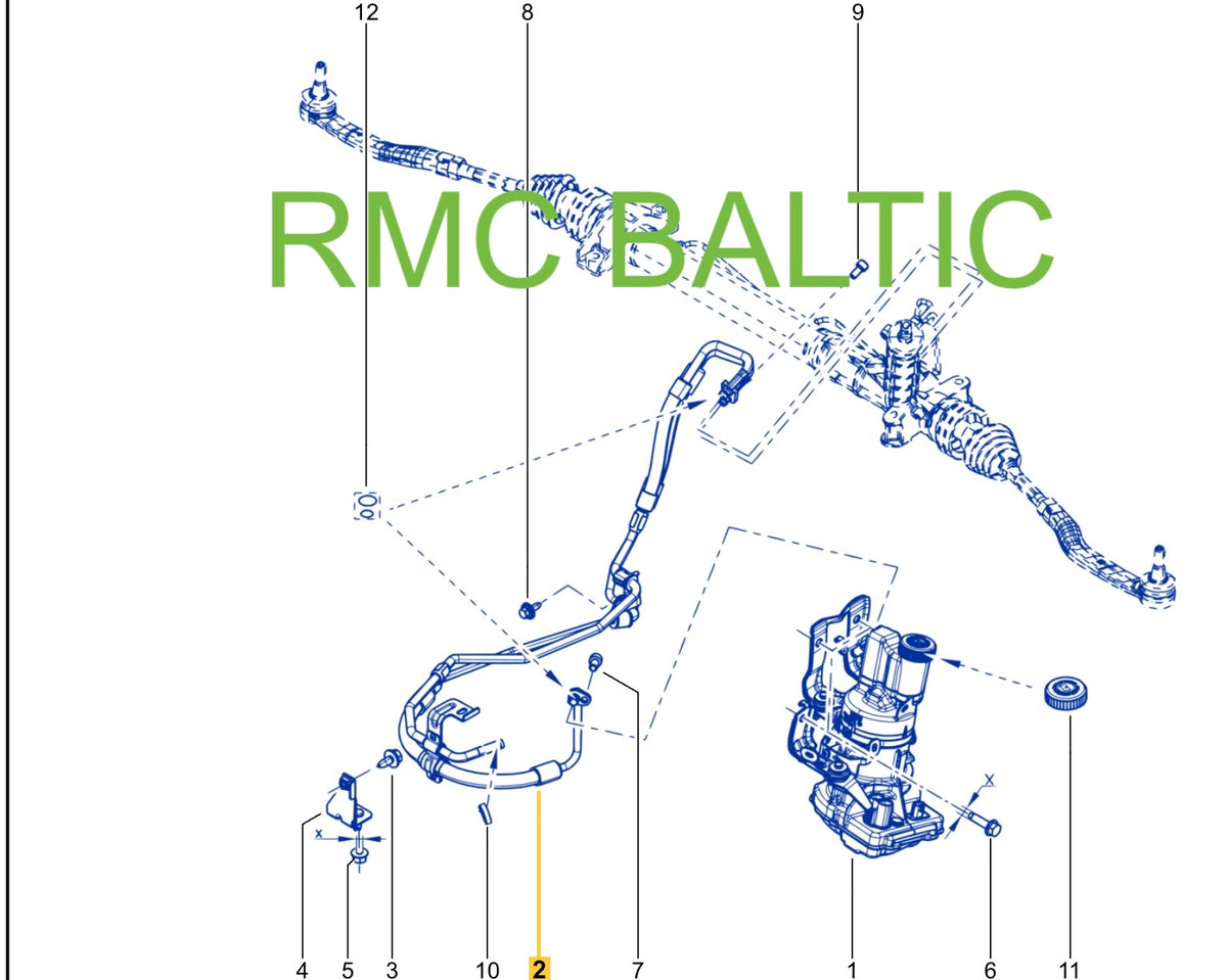 Pièce d'origine Conduite de direction assistée pour Renault Master III Opel Movano B Nissan NV400 497120387R