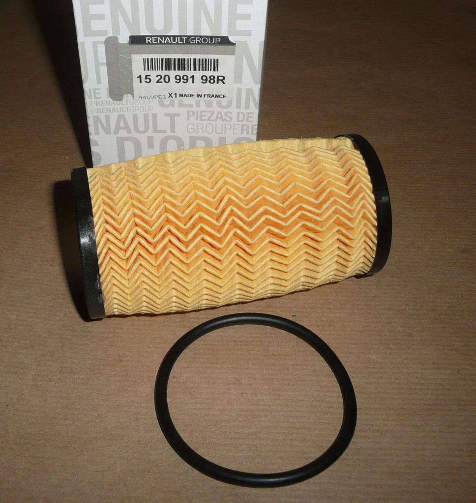 Filtre à huile d’origine Renault — 2.0BLUEDCI — 152099198R — photographie de la pièce d’origine