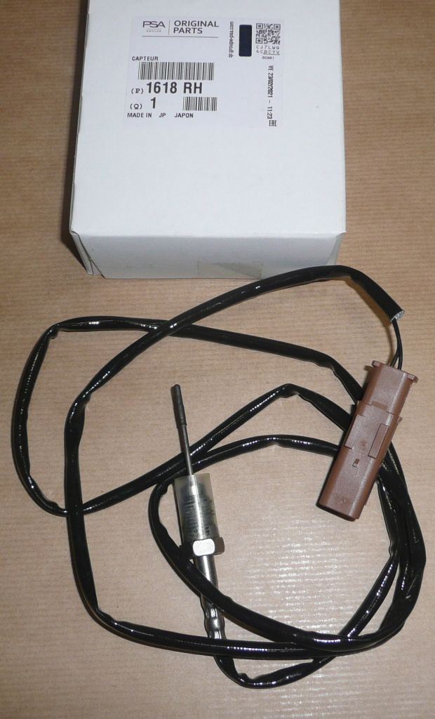 Sonde de température des gaz d’échappement d’origine PSA — Citroën / Peugeot 2.2HDI 205 ch — 1618RH — photographie de la pièce