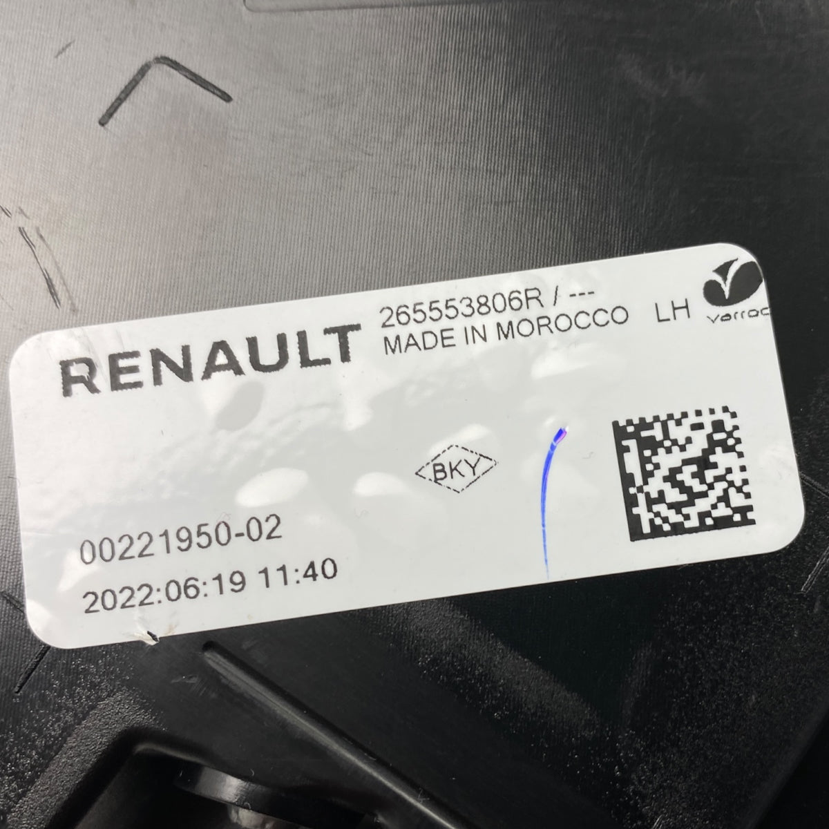 Pièce d'origine Feu arrière gauche pour Renault Megane E-Tech EV 265553806R