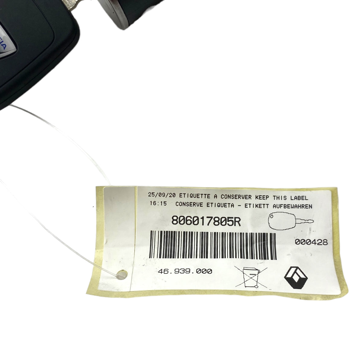 Pièce d'origine Kit de serrures avec neiman pour Dacia 806017805R