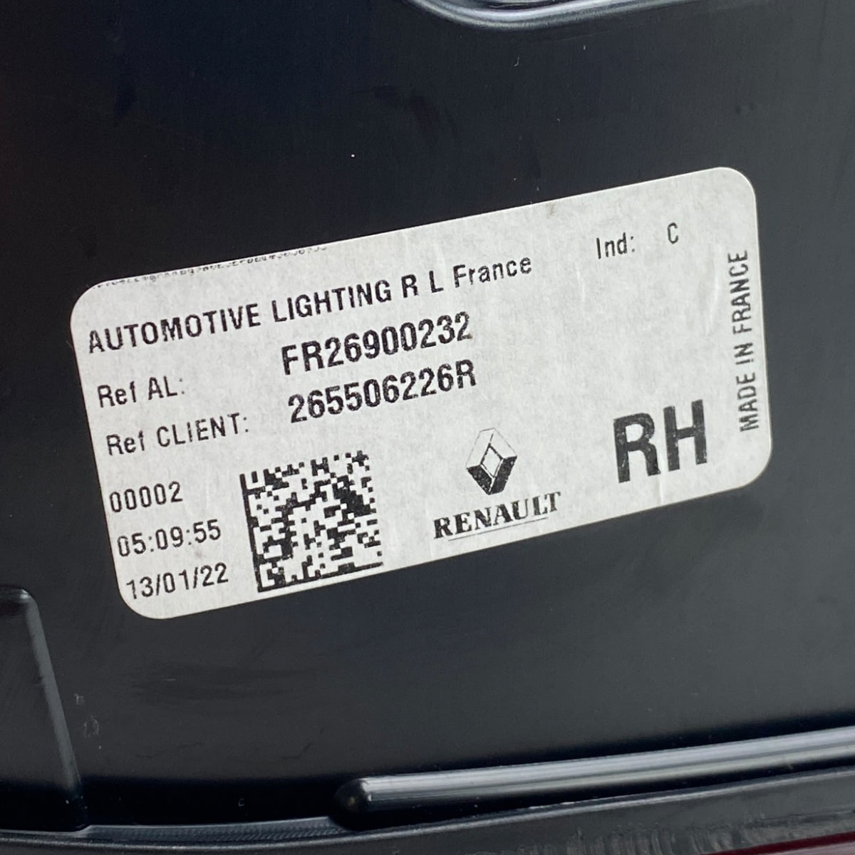 Pièce d'origine Feu arrière droit de hayon pour Renault Talisman phase 2 berline 265506226R