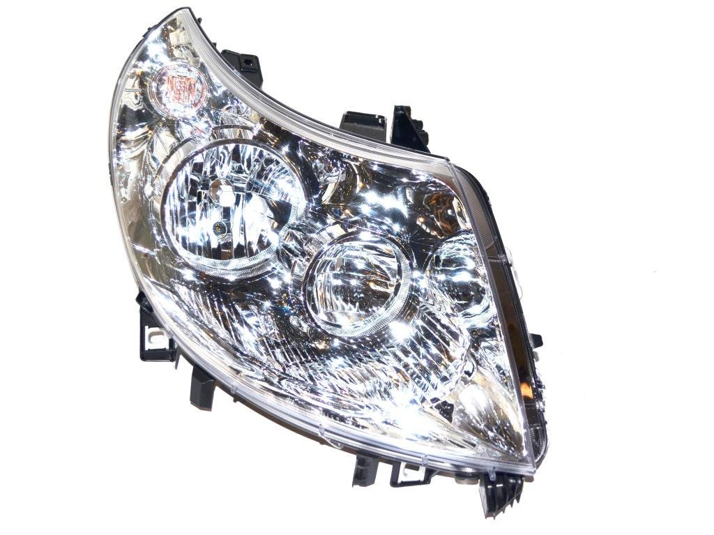 PHARE PROJECTEUR PRINCIPAL FIAT DUCATO 06> H7+H1 GAUCHE RÉGLAGE ÉLECTRIQUE >10 S.TYP 8-PIN.
