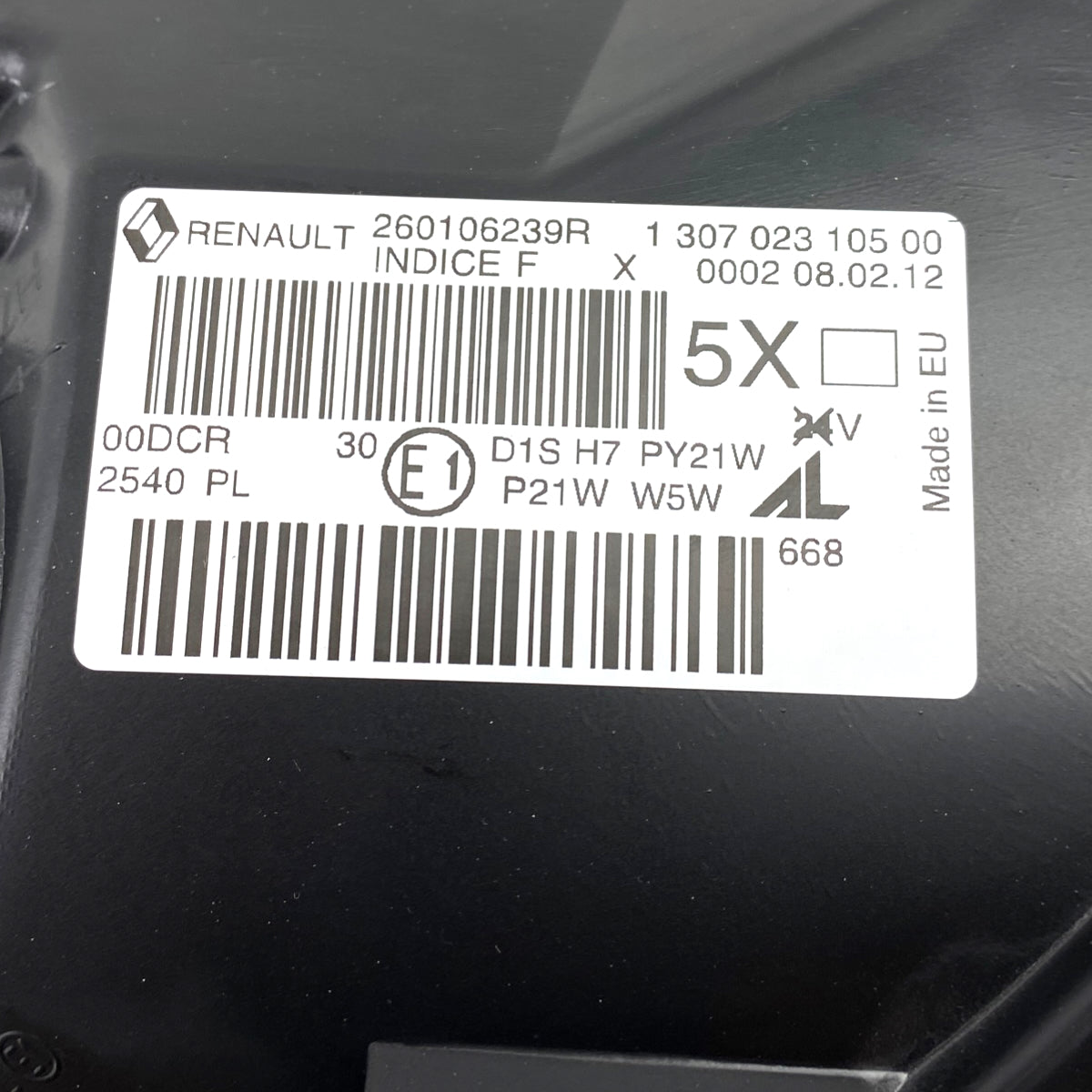 Pièce d'origine Phare xénon avant droit pour Renault Megane III 260106239R