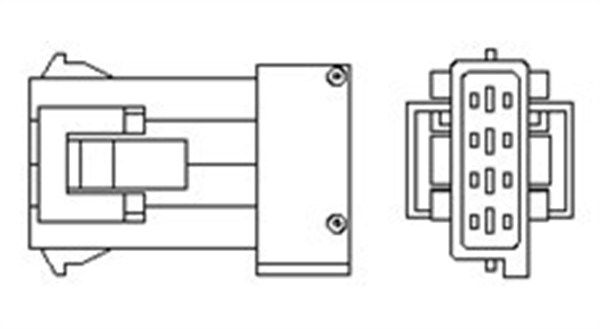 Dessin technique du fabricant — Sonde lambda — Magneti Marelli 466016355043