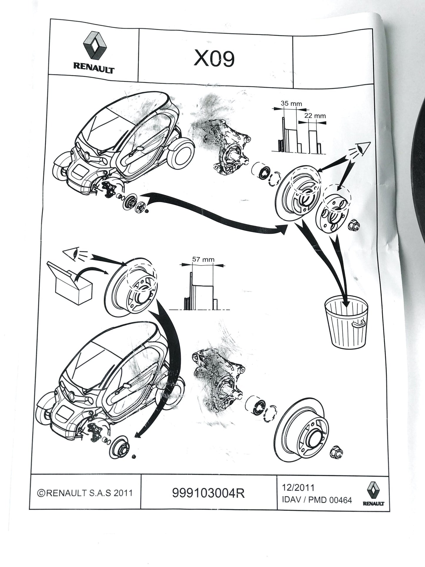 Pièce d'origine Disques de frein avant pour Renault Twizy 402064549R.