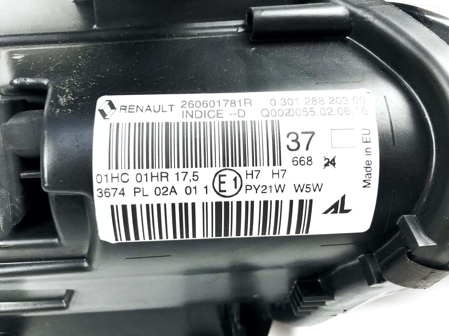 Pièce d'origine Phare blanc gauche pour Renault Megane III GT 260601781R.