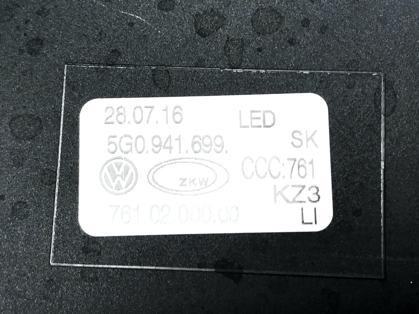 Pièce d'origine Feu antibrouillard avant gauche LED pour Volkswagen Golf 7 GTI GTD Scirocco R 5G0.941.699