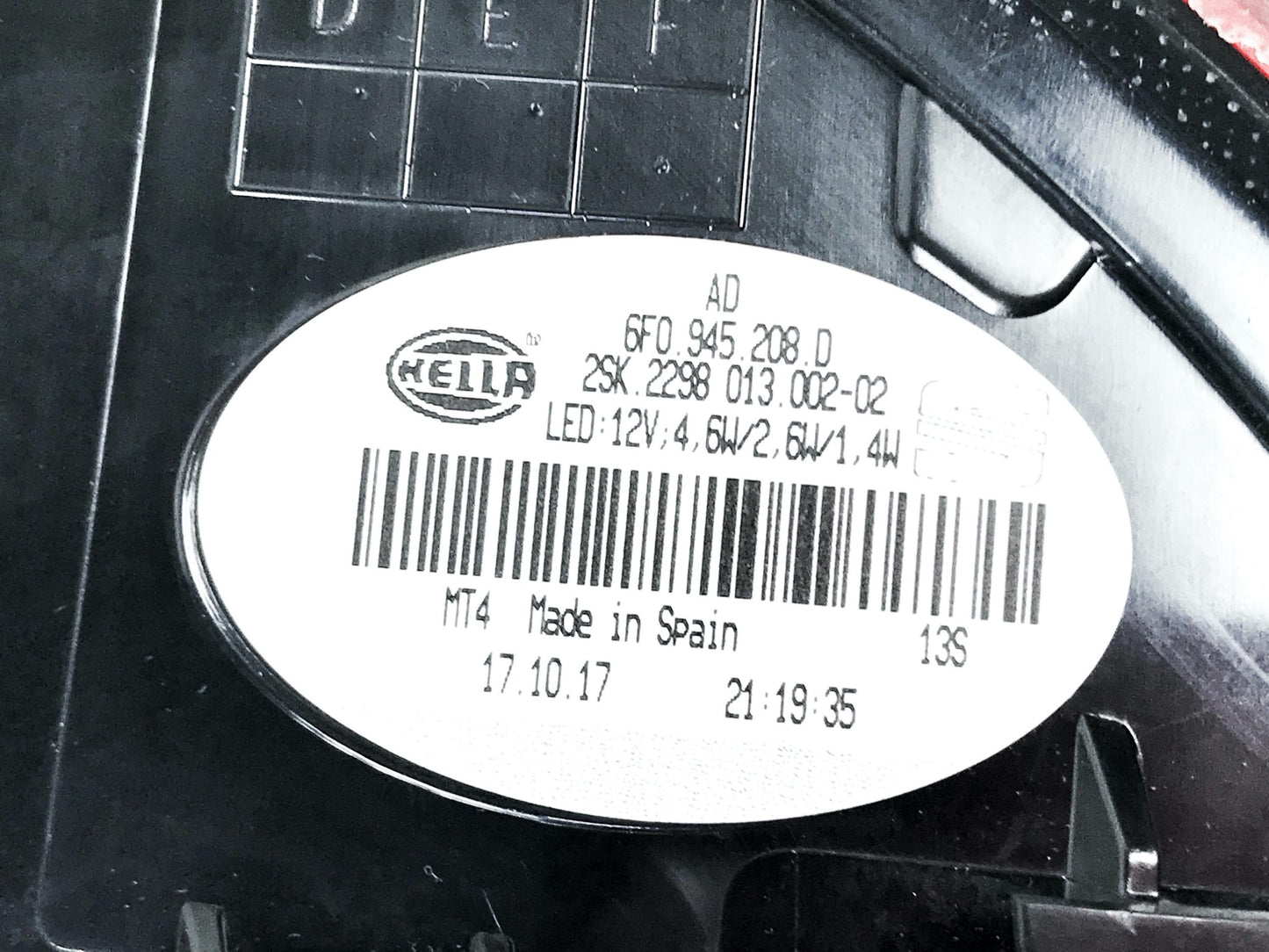 Pièce d'origine Feu arrière droit pour Seat Ibiza 6F 6F0.945.208.D