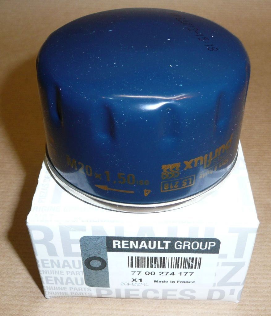 Filtre à huile d’origine Renault — 1.4-2.0/1.6 16V — 7700274177 — photographie de la pièce