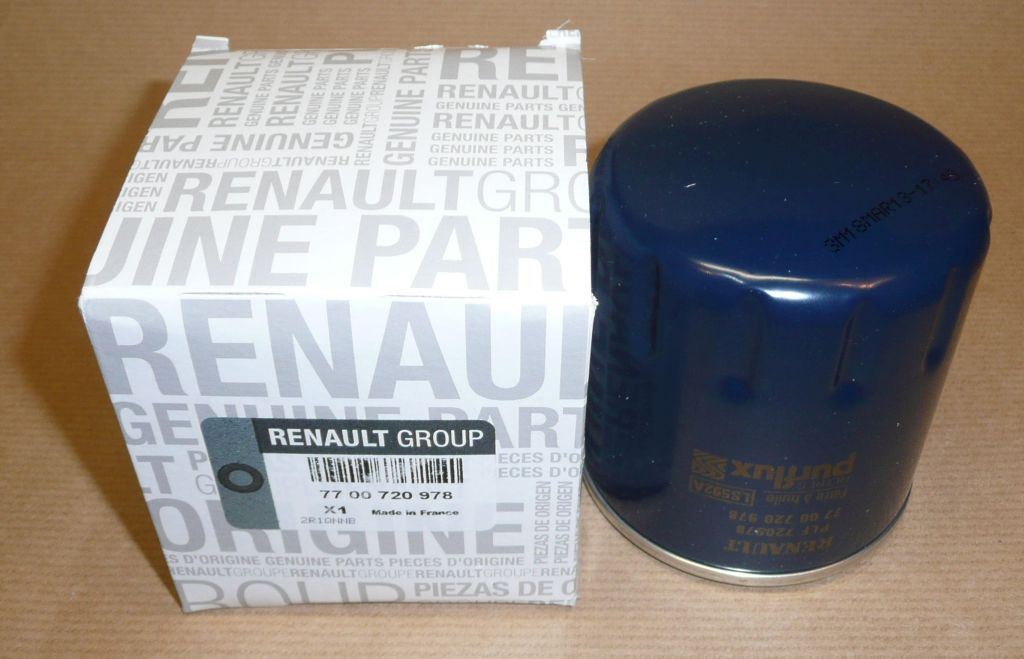 Filtre à huile d’origine Renault — 1.7-3.0 Citroën / Peugeot 1.9D — 7700720978 — photographie de la pièce
