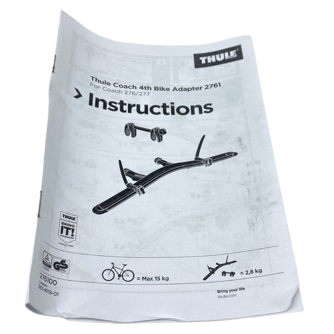 Pièce d'origine Adaptateur Thule Coach 2761 pour quatrième vélo pour Renault 7711780886
