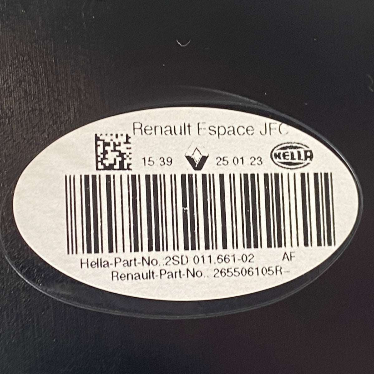 Pièce d'origine Feu arrière droit pour Renault Espace V 265506105R