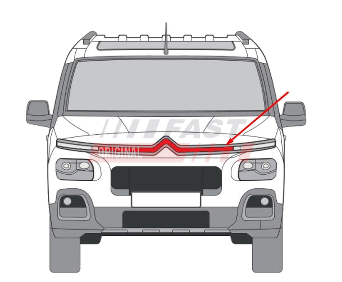 Calandre pour Citroën Berlingo — FT13608 — vue 2
