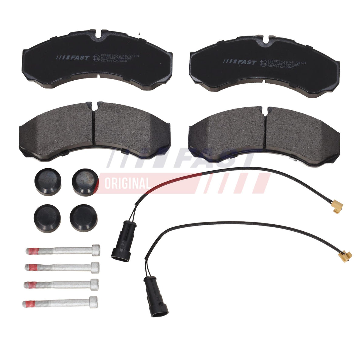 Plaquettes de frein arrière pour Nissan Cabstar — FT29573HD — vue 1