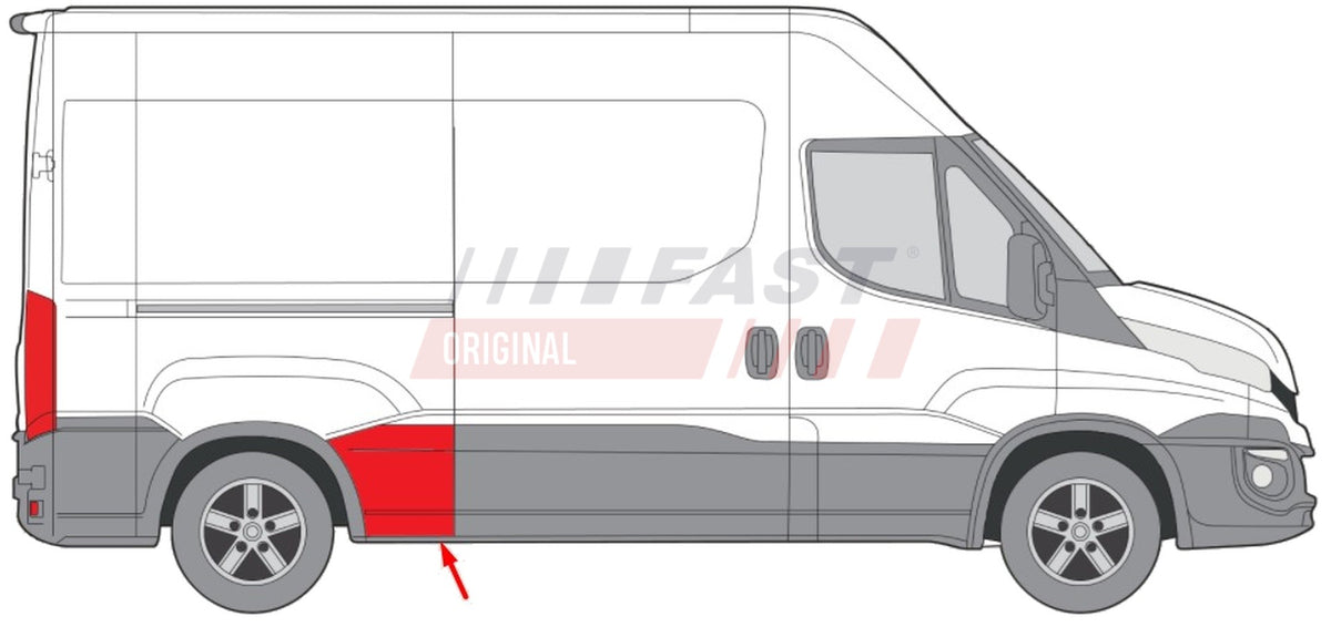 Baguette extérieure pour Iveco Daily — FT90454 — vue 2