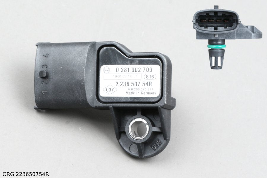 Pièce d’origine capteur de pression d’air d’admission 1.9dCi, 05- pour Renault Mégane / Renault Laguna, 223650754R.