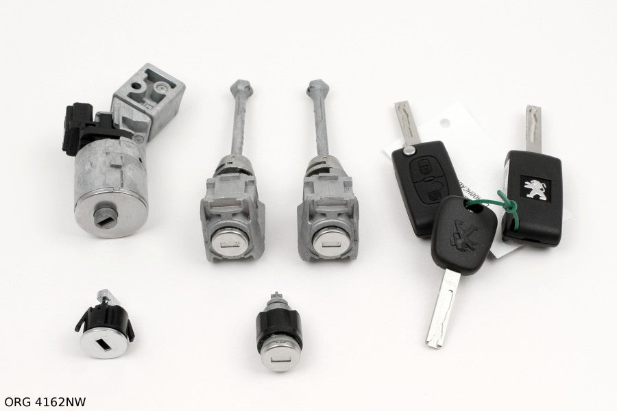 *Pièce d’origine serrure de porte pour Peugeot 207 berline 5 portes kit complet avec neiman, 4162NW, 4162.NW.