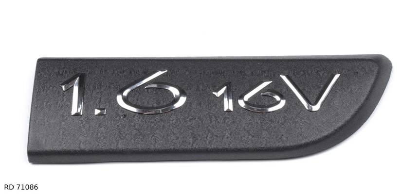 Moulure de porte — Renault Scénic à partir de 2003, droite, marquage 1.6 16V, noir — RD 71086 — vue 1